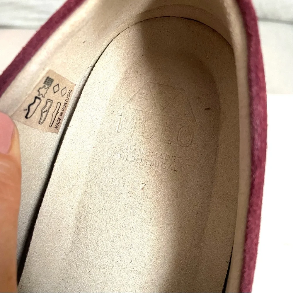 Mulo Mens Suede Espadrilles Casual Slip On Loafer Shoes In Burgundy Red Size 7